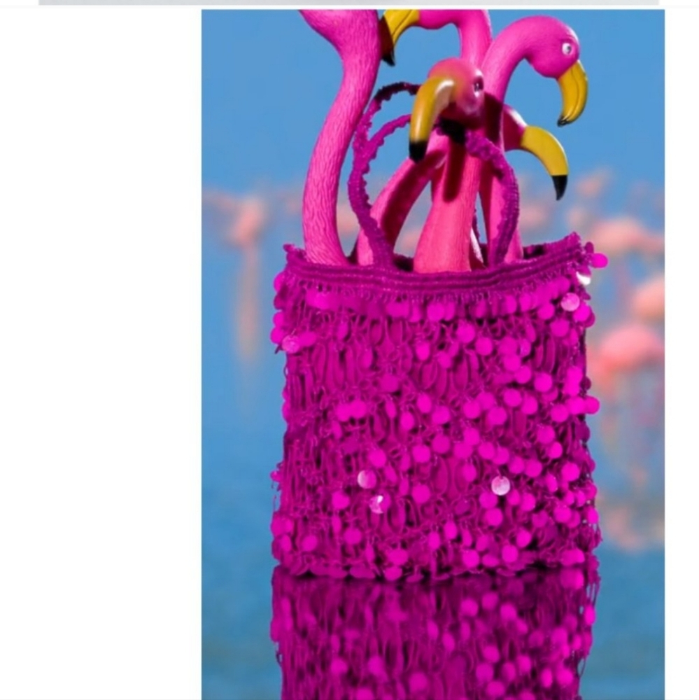Zara Beaded Fabric Handbag - Picture 6 of 7